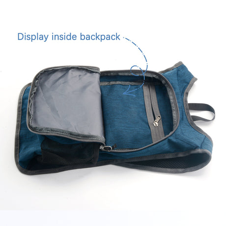Black Ultra Lightweight Packable Backpack - Foldable Daypack for Hiking & Travel