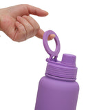 Blue Premium 35oz Stainless Steel Insulated Sports Bottle with Magnetic Phone Holder Lid