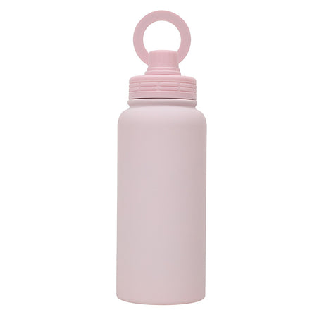 Pink Premium 35oz Stainless Steel Insulated Sports Bottle with Magnetic Phone Holder Lid