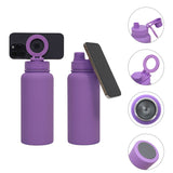 Pink Premium 35oz Stainless Steel Insulated Sports Bottle with Magnetic Phone Holder Lid