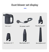 High-Power Corded Electric Air Duster & Blower - 35000RPM Multi-Purpose Cleaner with 4 Nozzles(black)