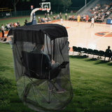 Portable Outdoor Chair Cover with Mosquito Net & Sun Canopy - UV & Water-Resistant Shelter for Camping & Fishing(black 155*125*205CM)(not including stand)