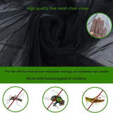 Portable Outdoor Chair Cover with Mosquito Net & Sun Canopy - UV & Water-Resistant Shelter for Camping & Fishing(black 185*125*205CM)(not including stand)