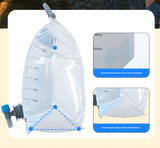 1 Piece Grey 8L Foldable Water Bag - Large Capacity Portable Water Carrier with Spigot for Camping & Outdoors