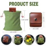 Black Collapsible Canvas Foraging Pouch - Hands-Free Belt Bag for Hiking & Camping Activities