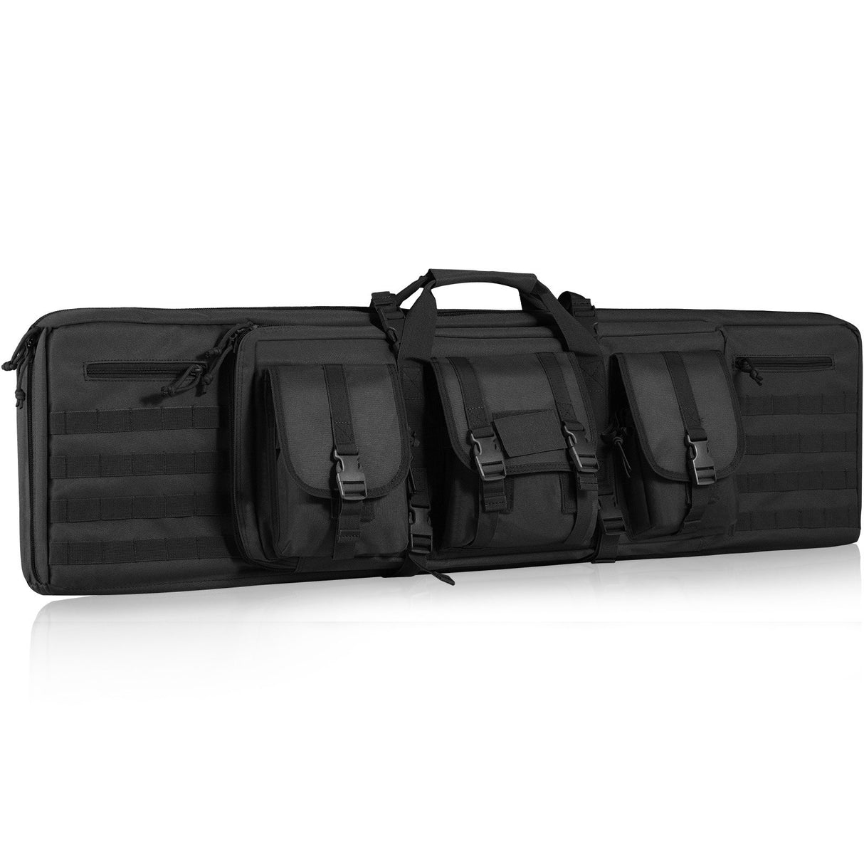 Rifle Bag 42 inch Tactical Double Long Gun Bag for 2 Rifles & 2 Pistols