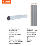 VEVOR EVA Boat Decking – 94.5" × 45.7" (2400 × 1161 mm), 6 mm Self-Adhesive Non-Slip Marine Flooring – 29.9 sq.ft (2.78 m²)