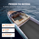 VEVOR EVA Boat Decking – 94.5" × 17.7" (2400 × 450 mm), 6 mm Self-Adhesive Non-Slip Marine Flooring – 11.6 sq.ft (1.08 m²)
