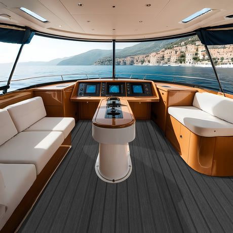 VEVOR EVA Boat Decking: 94.5" Ã— 17.7" (2400 Ã— 450 mm), 6 mm Self-Adhesive Non-Slip Marine Flooring 11.6 sq.ft (1.08 mÂ²)
