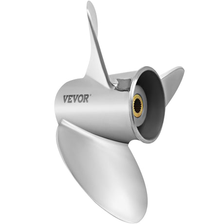 VEVOR Outboard Propeller, Replace for OEM 3860709, 3-Blade 14.5\" x 21\" Pitch Steel Boat Propeller, Compatible with Volvo Penta SX Drive All Models, with 19 Tooth Splines, RH
