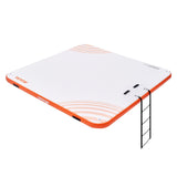 VEVOR Inflatable Floating Dock, 7 x 7FT Inflatable Dock Platform, Non-Slip Water Floating Dock Mat with Portable Carrying Bag & Detachable Ladder, Floating Platform Island Raft for Pool Beach Ocean