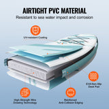 VEVOR Inflatable Stand Up Paddle Board, 152 mm Wide SUP Paddleboard, with Board Accessories, Pump, Paddle, Fin, Phone Bag, Backpack, Ankle Leash, Repair Kit, Non-slip Deck for Youth & Adults