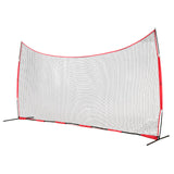 VEVOR Barricade Backstop Net, 20x10 ft Ball Sports Barrier Netting, Portable Practice Equipment with Carry Bag, Protection Screen for Baseball Softball Lacrosse Soccer Hockey Training, for Backyard