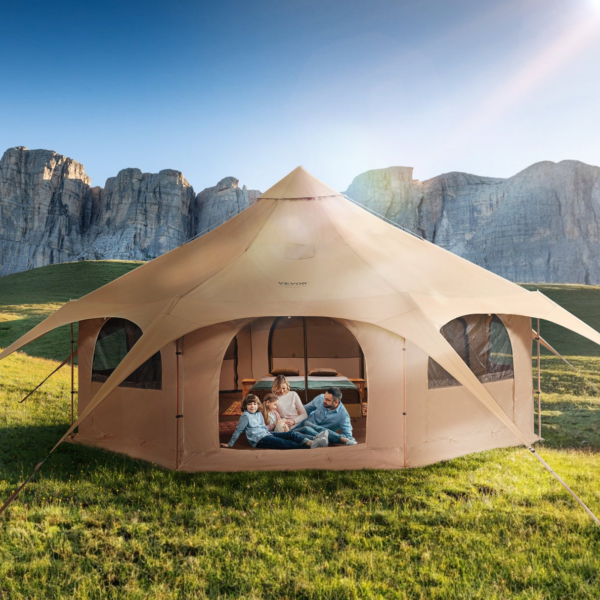 Canvas Bell Tent with Stove Jack