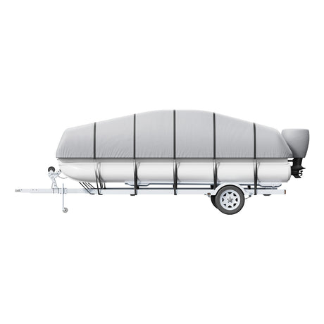VEVOR Pontoon Boat Cover 800D Waterproof Trailerable 19-20 ft with Storage Bag