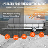 VEVOR Pontoon Boat Cover 800D Waterproof Trailerable 23-24 ft with Storage Bag