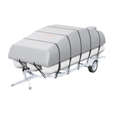 VEVOR Pontoon Boat Cover 800D Waterproof Trailerable 23-24 ft with Storage Bag
