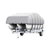 VEVOR Pontoon Boat Cover 800D Waterproof Trailerable 23-24 ft with Storage Bag