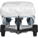 VEVOR Pontoon Boat Cover, Fit for 17'-20' Boat, Heavy Duty 600D Marine Grade Oxford Fabric, UV Resistant Waterproof Trailerable Boat Cover with 2 Support Poles and 7 Wind-Proof Straps, Gray