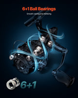 Rod and Fishing Reel Combo, IM6 Fiberglass & Carbon Fibre Spinning Rod and Reel Combo