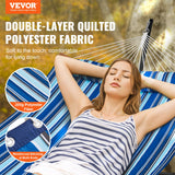 VEVOR Two Person Hammock with Stand Included, Double Hammock with Curved Spreader Bar and Detachable Pillow and Portable Carrying Bag, Perfect for Outdoor Freestanding Hammock, 480lb Capacity