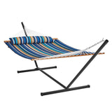 VEVOR Double Quilted Fabric Hammock Two Person Hammock with Stand 480lb Capacity