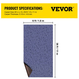 VEVOR Deep Blue Marine Carpet – 6 ft × 36 ft, marine-grade carpet for boats with waterproof backing, suitable for outdoor use, non-slip runner rug.