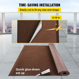 VEVOR Deep Brown Marine Carpet – 6 ft × 13 ft (1.8 × 4.0 m), Marine-Grade Indoor/Outdoor Carpet with Waterproof TPR Backing, Non-Slip, UV & Mould-Resistant
