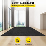 VEVOR Charcoal Black Marine Carpet – 6 ft × 13 ft, indoor/outdoor marine-grade carpet.