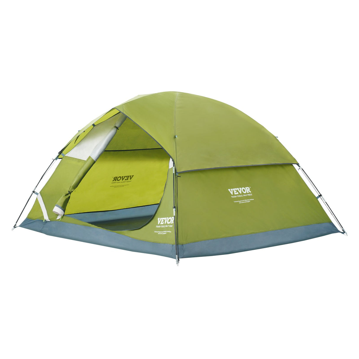 VEVOR Camping Tent, 7 x 7 x 4 ft Fit for 6 Person, Waterproof Lightweight Backpacking Tent, Easy Setup, with Door and Window, for Outdoor Family Camping, Hiking, Hunting, Mountaineering Travel