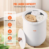 VEVOR Towel Warmer Bucket, 20L Large Towel Warmer for Bathroom, Auto Shut Off Towel Heater with 4-Level Timer Fits up to Two 40"x70" Oversized Towels, Bathrobes, Blankets, ETL & FCC Certified
