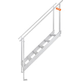 VEVOR Dock Ladder, 1.09 m-1.29 m Adjustable Height, 227 kg Load Capacity, Aluminum Alloy 6 Steps Pontoon Boat Ladder with Dual Handrails & Nonslip Mat, Ideal for Ship/Lake/Pool/Marine Boarding