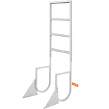 VEVOR Dock Ladder, Flip-Up 4 Steps, 159 kg Load Capacity, Aluminum Alloy Pontoon Boat Ladder with 50.8 mm Wide Step & Nonslip Rubber Mat, Easy to Install for Ship/Lake/Pool/Marine Boarding