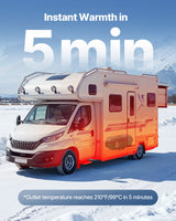 VEVOR Diesel Heater, 8KW, DC 12V/24V, Portable Diesel Air Heater with Remote Control and LCD Screen, Fast Heating Low Noise, 10 L Large Fuel Tank for Vehicles, Vans, RVs, Campers, and Trucks