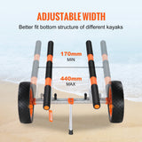 VEVOR Adjustable Kayak Cart Canoe Boat Carrier 450lbs Load with 12'' Solid Tires