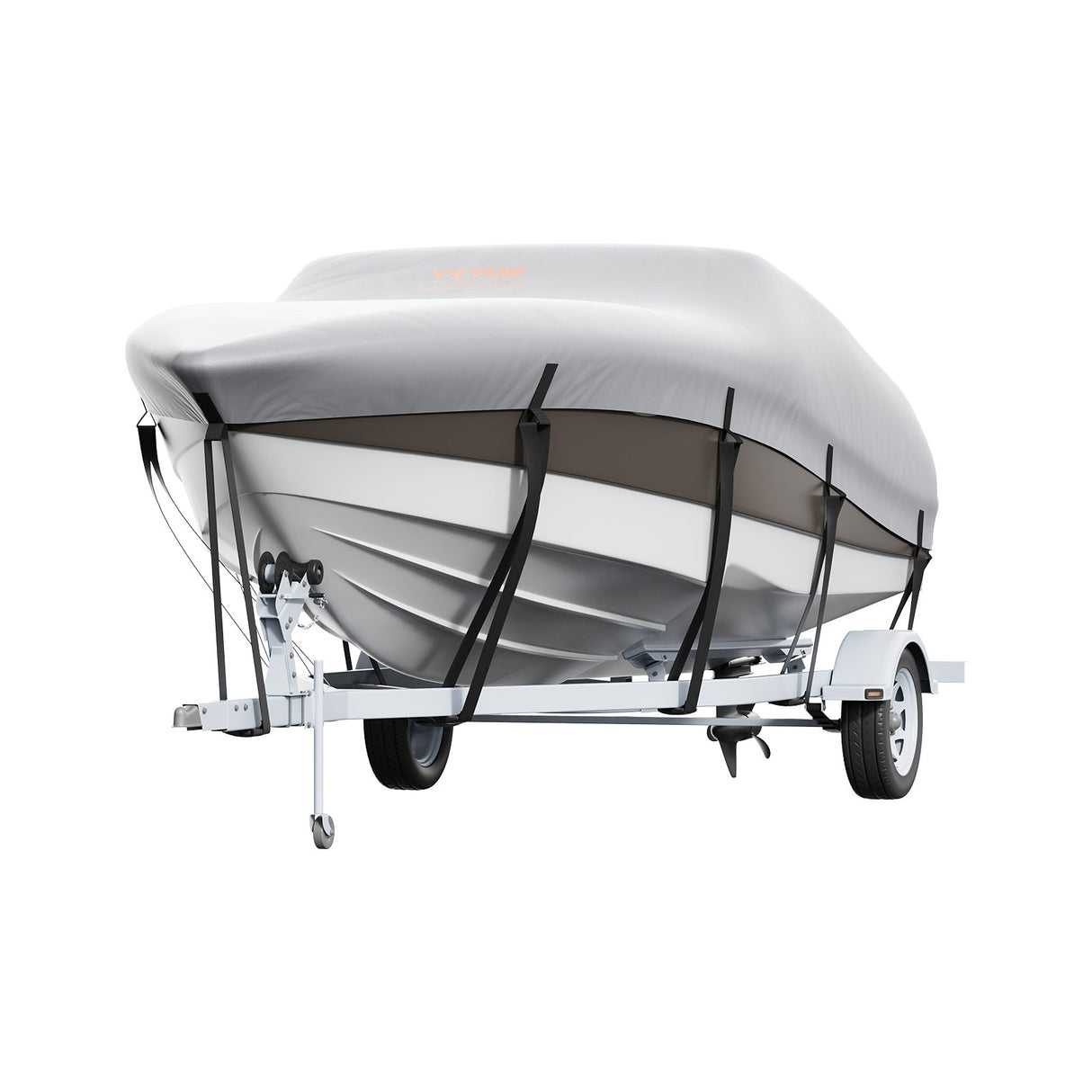 VEVOR Boat Cover 600D Waterproof 16-18.5 ft Boat Cover V-Hull Tri-Hull Runabout