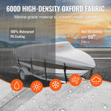 VEVOR Boat Cover 600D Waterproof 23-24 ft Boat Cover V-Hull Tri-Hull Runabout