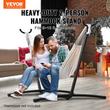 VEVOR Portable Hammock Stand, 450lbs Capacity Steel Hammock Stand for 2 Person, Heavy Duty Adjustable Hooks Hammock Frame Fits 9.5-12.6 ft Hammocks, Space Saving with Carrying Bag for Outdoor or Indoor