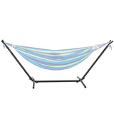 VEVOR Portable Hammock Stand, 450lbs Capacity Steel Hammock Stand for 2 Person, Heavy Duty Adjustable Hooks Hammock Frame Fits 9.5-12.6 ft Hammocks, Space Saving with Carrying Bag for Outdoor or Indoor