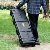 VEVOR Rifle Case, Rifle Hard Case with 3 Layers Fully-protective Foams, 42 inch lockable Hard Gun Case with Wheels, IP67 Waterproof & Crushproof, for Two Rifles or Shotguns, Airsoft Gun