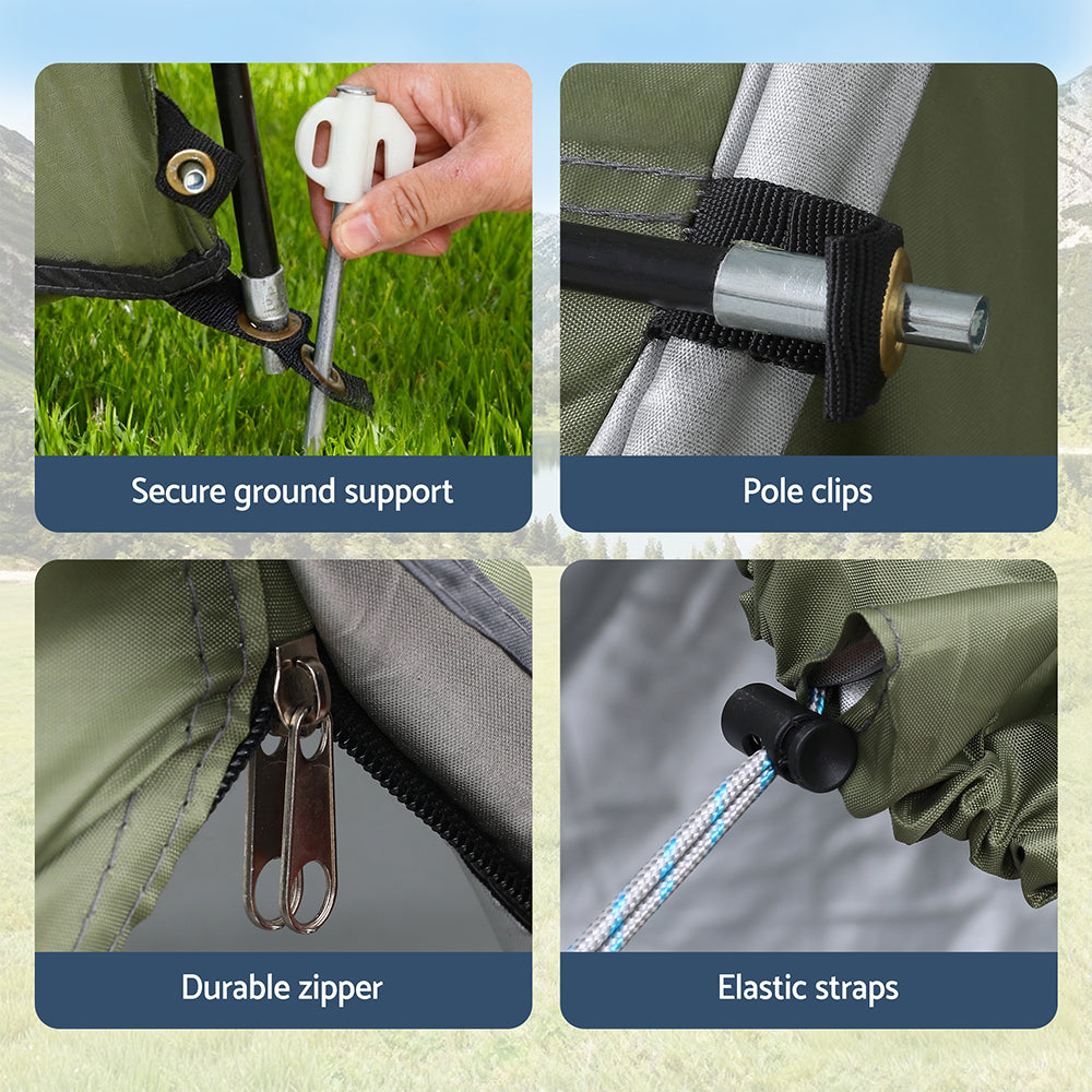 Weisshorn Camping Tent Car SUV Rear Hatchback Tents Canopy Portable Outdoor Family green