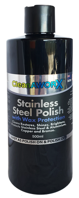 CleanAWORX Stainless Steel Polish + Wax Protection 500ML