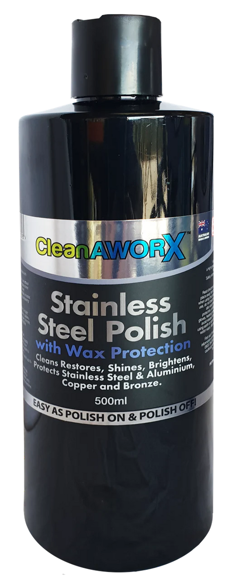 CleanAWORX Stainless Steel Polish + Wax Protection 500ML
