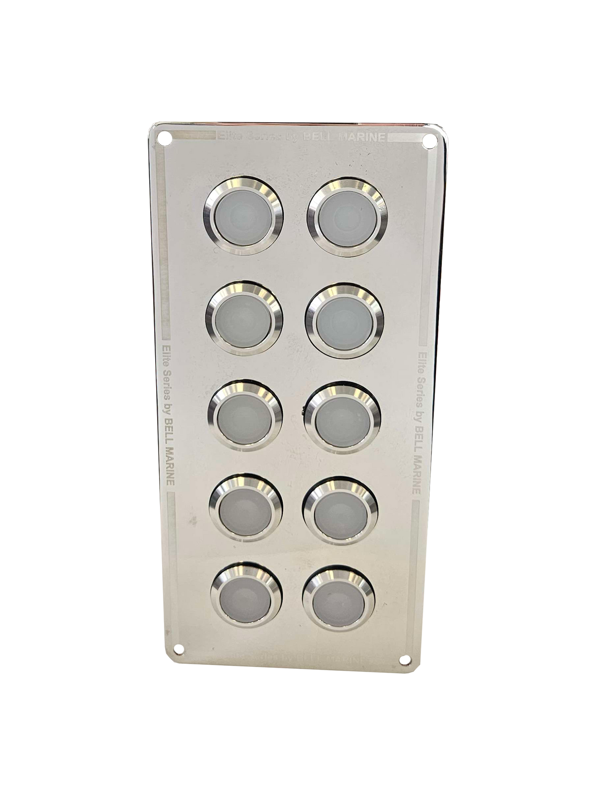 10 gang stainless steel switch panel with 20A backlit switches