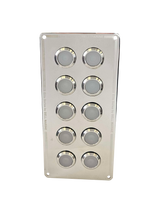 10 gang stainless steel switch panel with 20A backlit switches