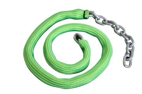 Viper Chainsock To Suit 6mm Shortlink Chain - 12 Mtrs To Suit Rapid Winch - Fluoro Green