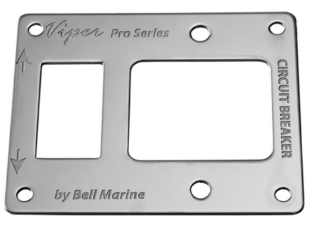 Combo Anchor Switch & Circuit Breaker Polished S/S Face Plate Only