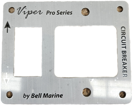 Aluminium Combo Faceplate For Led Switch And Circuit Breaker