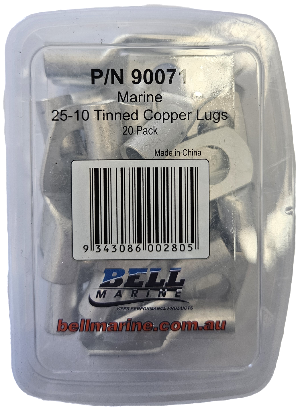 Tinned Copper Lugs 25-10mm - 20 Pack