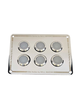 6 gang S.B.S. stainless steel switch panel with 20A backlit switches